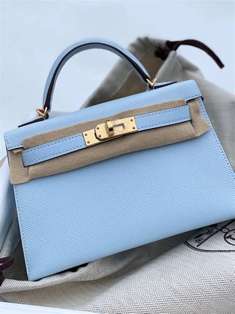 hermes blue jean mini kelly